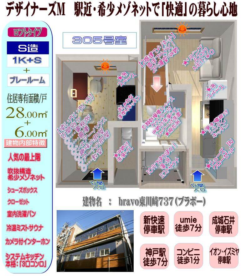メゾネットbravo東川崎737
